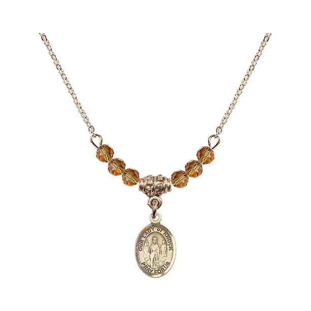 18-Inch Hamilton Gold Plated Necklace with 4mm Faux-Pearl Beads and Gold Filled St John XXIII Charm. 18-Inch Hamilton Gold Plated Necklace with 4mm Faux-Pearl Beads and Gold Filled St John XXIII Charm.